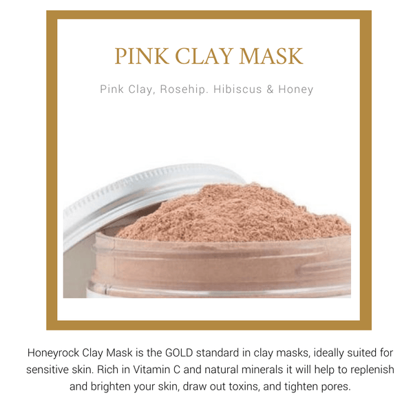 Clay Mask - Australian Pink Clay, Rosehip, Hibiscus and Honey - Honeyrock